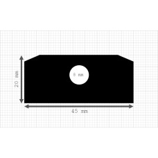 Luikenpakking | EPDM | 45 x 20 mm